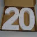 20th Birthday Decorations for Women Men,Happy 20 Year Old Birthday Decorations for Centerpieces Table,20 Light Up Numbers Sign Led for Party Backdrop Wall Decor for Wedding Anniversary Home