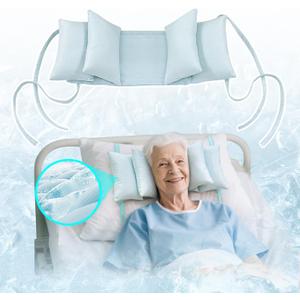 Head Stabilizing Pillow Neck Stabilizer Wedge for Sleeping Upright After Cervical Fusion Surgery Cradle Medical Positioning Bedridden Patient Posture Corrector(Cooling Fabric)