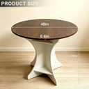 40" Modern Round Dining Table Circle Farmhouse Kitchen Table for 2-4 People Small Space Dining Room Table with Amber Top & Pedestal Base for Dining Room/Kitchen/Living Room