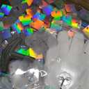 Silver Iridescent Shimmer Wall Backdrop, 49pcs Sequin Panels
