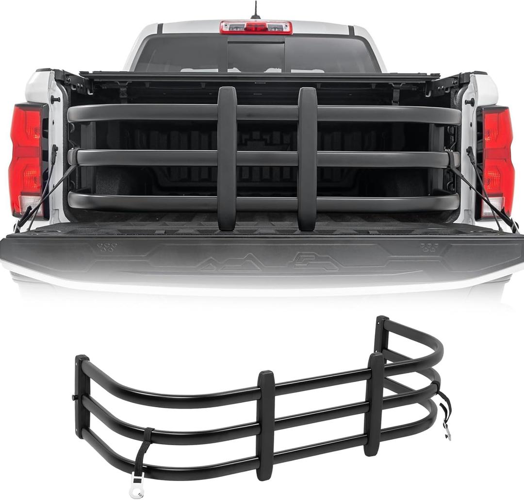 Truck Bed Extender,Aluminum Retractable Tailgate Extender | for 2005-2025 Toyota Tacoma | 2020-2025 Gladiator | 12-2022 Frontier | 06-2023 Ridgelin | 48"-61" Adjustable Length | Drill Required