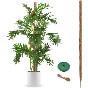 Moss Pole, 63 Inch Bendable Moss Pole for Plants Monstera, Moss Poles for Climbing Plants, Handmade Coco Coir Pole Plant Sticks Support Plant Stakes for Indoor Plants to Grow Upwards (1 Pack)