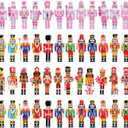 Hotop 48 Pcs Christmas Nutcracker Iron on Patches Colorful Sew on Embroidered Nutcracker Applique Repair Patch Soldier Figures Christmas Patches for Xmas Hat Clothing Backpack DIY Craft