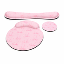 Pink Ergonomic Mouse Pad & Keyboard Wrist Rest Set – Memory Foam Support, Non-Slip Base, Comfortable Desk Accessories for Office & Home (3-Piece Set)