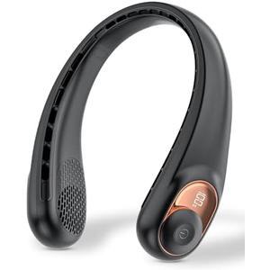 Neck Fan, Personal Fan with LED Display, USB-C Rechargeable, 4000mAh-Battery, 3-Speed Adjustment & Whisper-Quiet Operation, Perfect for Home, Travel, Sports