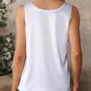 Mawor Silk Satin Tank Top for Women Summer Camisole 2026 Sleeveless Blouse Dressy Casual Shirt Outfits (White, L)
