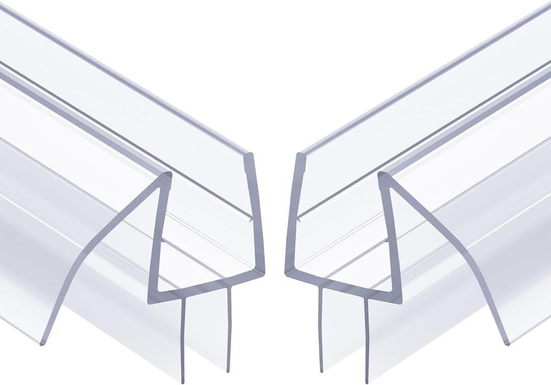 AmazerBath Shower Door Bottom Seal 39 inch (Set of 2) - Suitable for 3/8 Inch Glass, Frameless Glass Shower Door Seal Strip, Shower Door Sweep AmazerBath Shower Door Bottom Seal 39 inch (Set of 2) - Suitable for 3/8 Inch Glass, Frameless Glass Shower Door Seal Strip, Shower Door Sweep