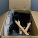 6 in 1 High Chair for Babies & Toddlers, Convertible Wooden Baby Highchair, Table and Chair Set, Baby Feeding Chair, 5-Point Adjustable Harness/4-Position Removable Tray& PU Seat Cushion (Black)