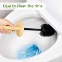 SUBEKYU Toilet Brush, Toilet Bowl Brush and Holder Set, Bathroom Toilet Bowl Cleaner for Deep Cleaning, Black