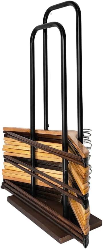 Hanger Stacker & Holder Organizer Stand, Portable Hanger Storage Rack, Large Wire and Velvet Hanger Holder for Laundry Room, Commercial Hanger Storage (Black Small - 25.6" H)