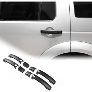 ABS Outside Exterior Door Handle Covers for Land Rover Discovery 4 LR4 2010-2016 Car Side Door Handle Cover Trim Sticker Styling Accessories (with Smart Hole, Matte Black)