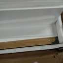 Folding Dining Table, Movable Dining Table, Kitchen Table for Small Space, Foldable and Expandable Desk Furniture with 6 Wheels, for Dining, Living Room, Apartment, White and Natural