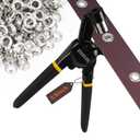 Grommet Tool Kit, 3/8 Inch Handheld Eyelet Kit Hole Punch Grommet Eyelet Press Pliers with 300 Silver Anti-Rust Grommets for Tarp Leather Fabric Tent and So On (1-Die Set: 3/8")