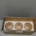 3 Pcs Amber Hammered Glass Shade Replacements for Pendant Light Fixtures Glass Lamp Shade Cover, 1-5/8 Inch Fitter E26 Base, 4"w x 6"h, Replacement Lamp Globe for Chandelier Wall Sconce