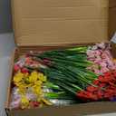 24 Bundles Artificial Flowers for Outdoors/Indoors, Fake Flowers Plants for Indoor Outside Garden Porch Window Box Home Wedding Farmhouse(8 Color)