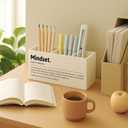 Inspirational Mindset Pen Pencil Holder for Desk, Motivational Gifts for Women Men Coworkers, Office Cubicle Desk Accessories