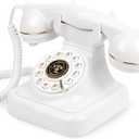 Audio Phone Guest Book Audio Guestbook Wedding Phone Record Guest Voice for Birthdays Party Graduation Baby Shower Retirement Special Occasions, White
