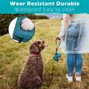 PetBonus Dog Poop Bag Holder, Portable Pet Waste Bag Dispenser, 2 Pouches for Treats and Walking Accessories, Fit All Leashes, Includes 1 Roll of Dog Poop Bags (Lagoon Blue)