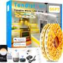 White LED Strip Lights 3000K-6500K 66ft Dimmable, Smart Strip Light Alexa Compatible, 24V WiFi Flexible Tape LED with APP & RF Remote, Cabinet Lighting Self-Adhesive for Room, Kitchen