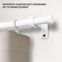 Curtain Rod 72-144 Inch, 1" Diameter Curtain Rods for Windows, Heavy Duty Long Drapery Rod with Brackets for Bedroom, Living Room, Kitchen, Patio(White)