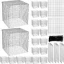 12"x12" Small Wire Plant Protectors, 20 Pack Square Wire Plant Cages Garden Mesh Plant Wire Cage for Plant Vegetable Protection