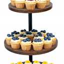Cupcake Stand, Wood Cake Stand, Cupcake Display Stand, Wedding Cake Stands, Rotatable Cupcake Stands for Party, 3 Tier Cupcake Stand, Cup Cake Tower Stand for Birthday Anniversary Party Decoration