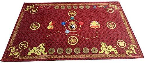 Feng Shui Lucky Bagua Map Non Slip Door Mat Red Feng Shui Carpet Mat Household Items