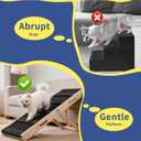 Dog Ramp for Couch - Joint & Spine Support with Gentle Incline for Small Dogs, Adjustable, Anti-Slip & Foldable, Up to 35 lbs