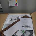 42 Inch Brushed Nickel Ceiling Fans with Lights and Remote, LED Low Profile Flush Mount Ceiling Fan for Bedroom, Living Room, Patio, Quiet DC Motor, 5 Blades