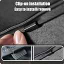 Windshield Glassroof Sunshade Compatible with Tesla Model X 2021-2026[No Gaps, Never Sag], Upgrade Soft Suede Glass Sunroof Sun Shade Foldable Heat Insulation Shield (Black)