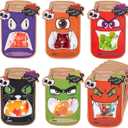 2 Wakeys 60-Pack Halloween Treat Bags, Halloween Candy Bags Cards Complete 6 Design DIY Crafts Party Favors for Kids, Trick or Treat Classroom Exchange, Spooky Goodie Bags (Candy Not Included)