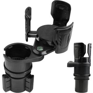 Dual Car Cup Holder Expander Adapter, 2 in 1 Multifunctional Vehicle Mounted Water Cup Holder,Adjustable Expandable Cup Holder for Snack Bottles Cups Drinks