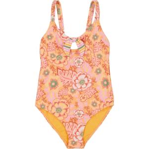 Roxy Girls' One-Piece Swimsuit with UPF 50+ Sun Protection, Quick Drying Bathing Suit (10, Papaya Wildflower)