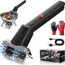 Rechargeable Electric BBQ Grill Brush, 2600mAh Battery, 2-Speed Power, LED Light, 100 Mins Long Runtime, 304 Stainless Steel Heat Resistant Grill Cleaner for Outdoor Camping & Grilling