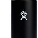 Hydro Flask Wide Mouth Bottle with Flex Sip Lid - Insulated Water Bottle Travel Cup Coffee Mug Black 20 oz