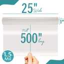 EXTRIC Thermal Laminating Film Roll 2 PK, 25x500-1.5 Mil 1” Core