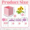 Glenmal 24 Pcs Class of 2026 Graduation Table Centerpieces Decor 6/7 Inch Graduation Photo Frame Display Box Artificial Sunflowers and Roses Class 2026 Centerpieces Picks for Party(Pink)