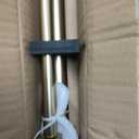 Mayrhyme Double Curtain Rods with Aluminum Full Surround Brackets and Cube Box Finials,Warm Gold Curtain Rods for Windows 36 to 72 inch,1'' Front and 5/8''Back Adjustable Double Drapery Rods