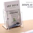 HeZone Acrylic Brochure Holder 6X8 Inches Clear Acrylic Flyer Holder Brochure Holder Sign Holder Pamphlet Holder Menu Holder Display Stand 1 Pack For Weddings Offices Exhibition Restaurants Hotel Etc…