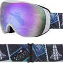 OTG Kids Ski Goggles Kids Snowboard Goggles for Boys Girls Toddler Youth Kid Snow Goggles Anti-Fog UV400 Protection (Airplane - Vlt 17.64%)