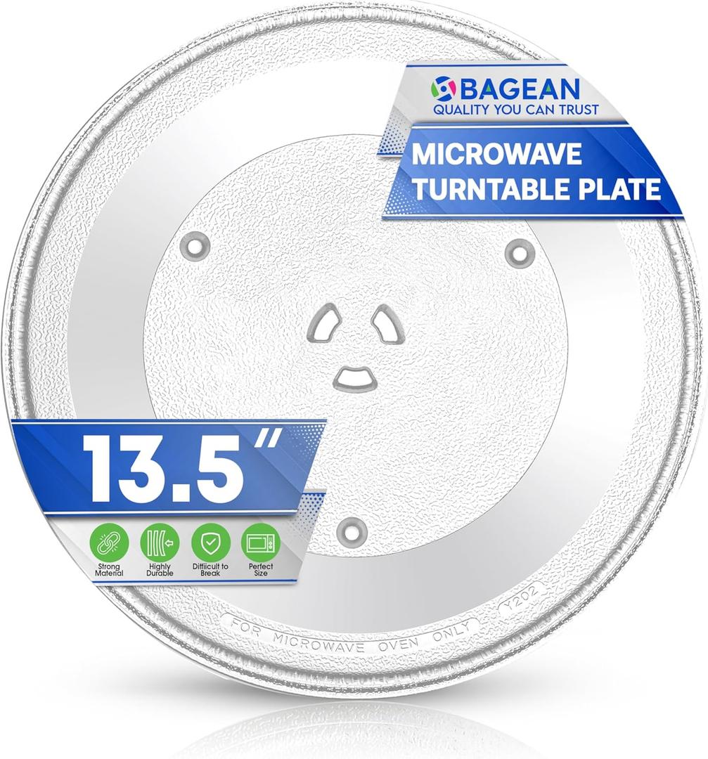 Microwave Plate Replacement 13.5 inch Fits WB39X10032 GE Microwave Turntable Plate - Exact Replacement Microwave Glass Plate For Better Reheating and Cooking - Spinning Dish Tray For Oven