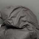 L LOVSOUL Goose Feather Down Fiber Comforter King Size, 100% Organic Cotton Fabric Duvet Insert,1200TC,750+Fill Power, Hotel Collection, All Season Grey Bedding Comforters with 8 Tabs