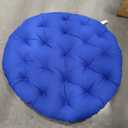 Cushions Papasan Chair Cushion Round, Thick Chair Cushion Pad for Outdoor Egg Chair Garden Cushion Seat Cushion Dish Chair Rattan Swivel Chair Hanging Chair Indoor and Outdoor( Blue1x120cm)