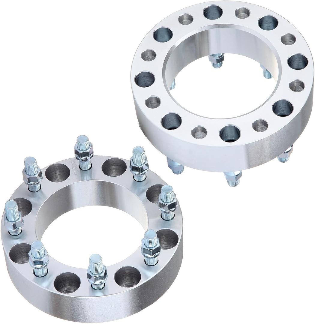 SCITOO 2Pcs Wheel Spacers 2 inch 8x170 Bore 125mm Studs 14x2 8 Lug Wheel Spacers Adapters Fit for for Ford Excursion for F-250 for F-250 Super Duty for F-350 for F-350 Super Duty