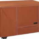 NettyPro Fire Pit Cover Rectangular Waterproof Outdoor Firepit Cover for Gas Propane Fire Pit Table Rectangle, 42 x 28 x 24 inch, Brown