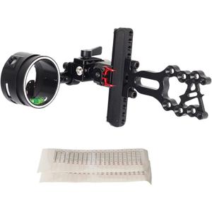 SOPOGER Archery Bow Sight for Compound Bows Target Hunting Single Pin or 5 Pin Bow Sight with 6X 1.75 Scope Lens Long Bar Right Hand for Quicker Sight Acquisition