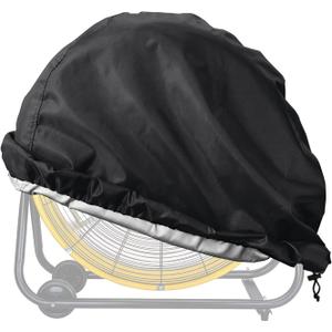 Industrial Fan Cover,Waterproof&Dustproof Cover Suitable for 24" High Velocity Movement Heavy Duty Outdoor Drum Floor Fan,Fits up to 29.9 x 8.6 x 29.9 inches,Black