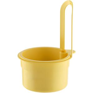 Silicone Sink Strainer Basket, Kitchen Sink Drain Strainer Basket Food Waste Catcher, Press Dumping & Faucet Hanging Design, Corner Colander Food Drainer Waste Filter Accessories for Sink (Yellow)