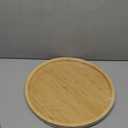 Bamboo Serving Platter, Round Wood Tray, Wooden Serving Tray, Fruit, Bread, Salad Plate, Charcuterie Serving Board, 9.8 inch