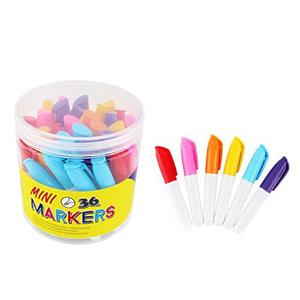 SKKSTATIONERY 36-Pcs Mini Markers, Assorted Colors, Mini Colored Permanent Markers, Marker Pens 3.5'', Markers